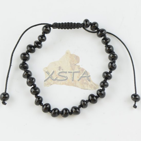 Adjustable teething bracelet black color